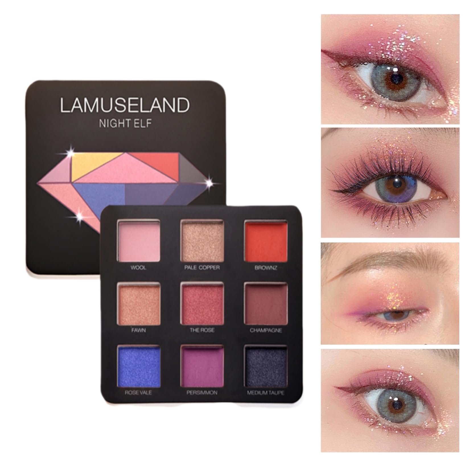 Amazon.co.jp: ネットセレブのピンクとパープルのアイシャドウパレット